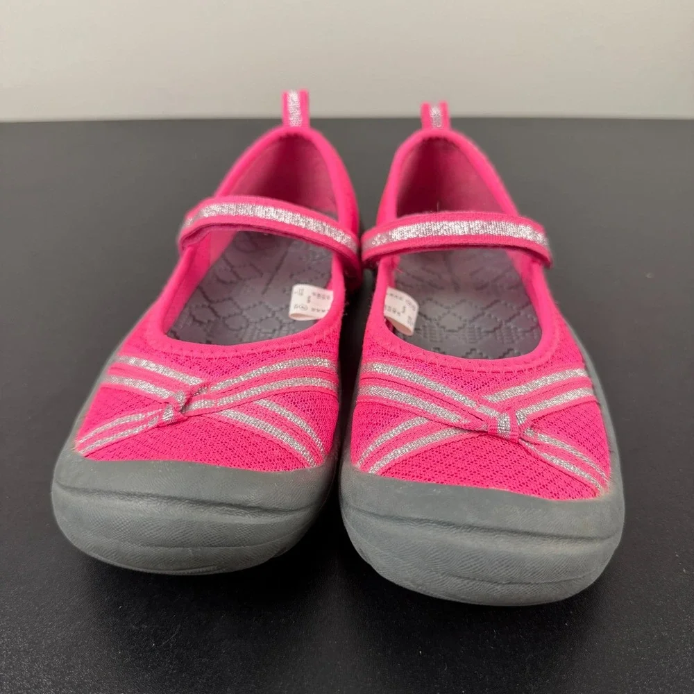 Champion Mary Jane Flats Girls 4 Pink Comfort Athletic Round-Toe School Casual